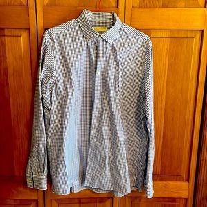 Michael Kors Purple Checked Dress Shirt
